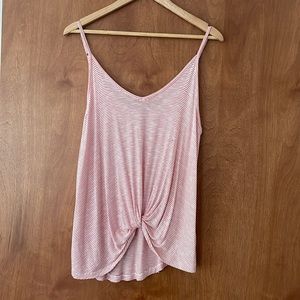 White and red striped tank top